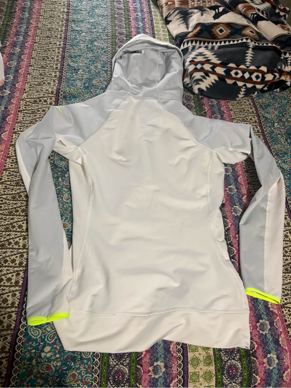 Nike Pro Light Gray Performance Hoodie with Subtle Gray Trim